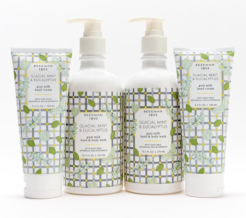 Bath & Body |  Glacial Mint Eucalyptus 4Pc Goat Milk Hand Collection Bath & Body Bath & Body