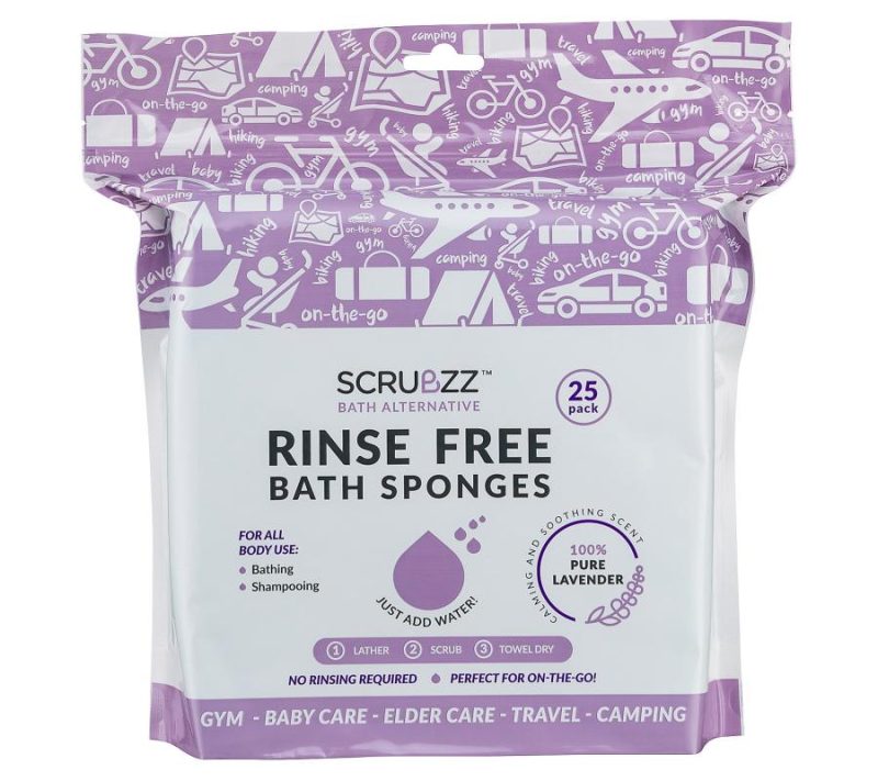 Bath & Body |  Lavender Rinse Free 50Pc Bath Single Use Bath Sponges Bath & Body Bath & Body