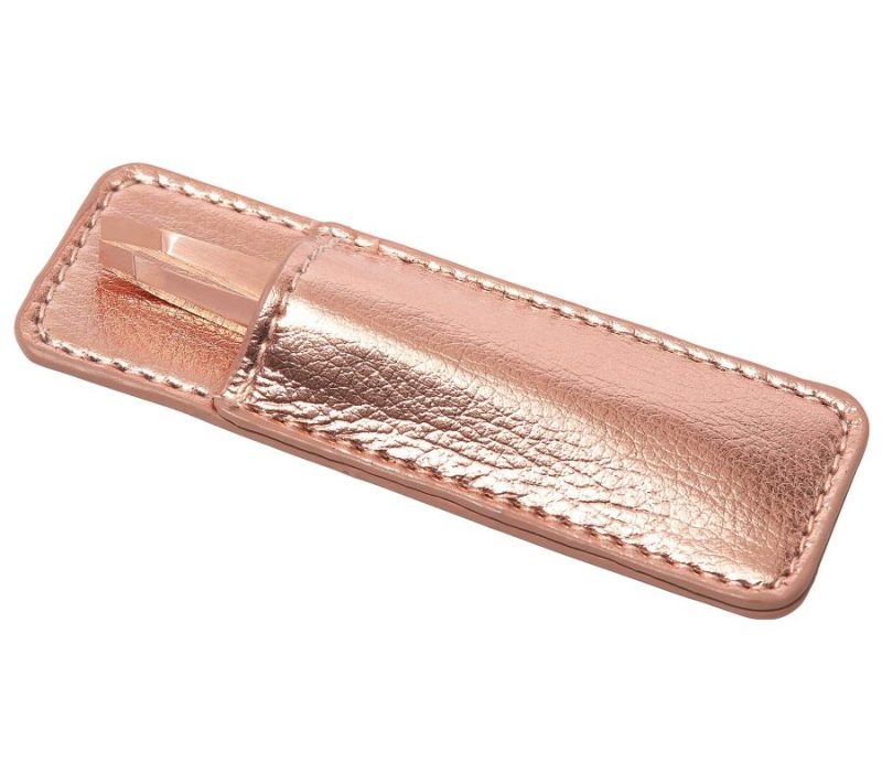 Bath & Body |  Rose Gold Mini Slant Tweezer W/ Case Bath & Body Bath & Body