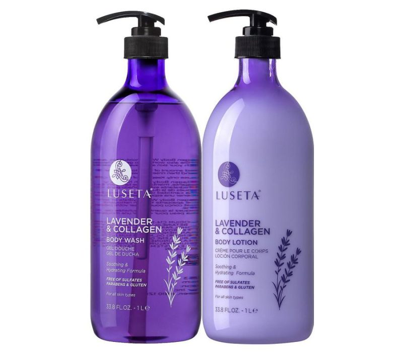 Bath & Body |  Super Size Lavender & Collagen Body Wash & Lotion Set Bath & Body Bath & Body