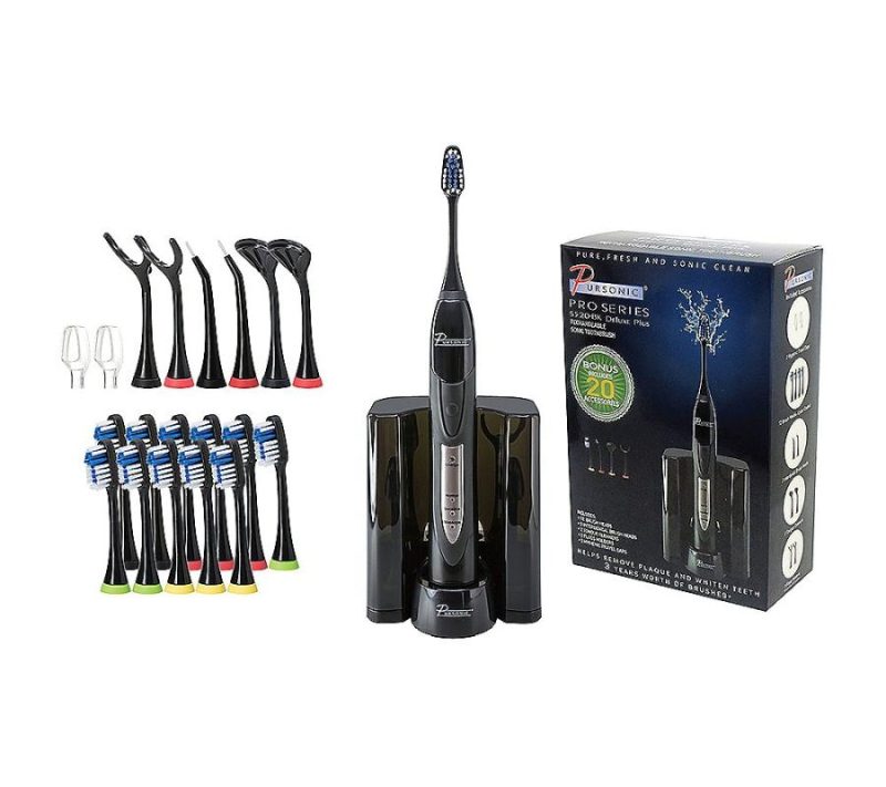 Dental Care |  Black Rechargeable Electric Toothbrushand Value Pack Dental Care Dental Care