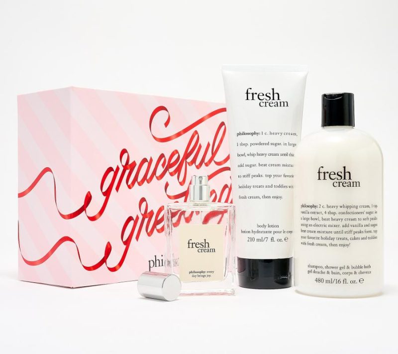 Fragrance |  Holiday Wrapped In Fresh Cream Layering Set With Gift Box Bath & Body Bath & Body