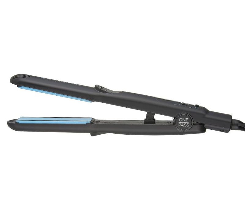 Hair Care |  Onepass Straightening Iron – Black Beauty Tools 1 Inch