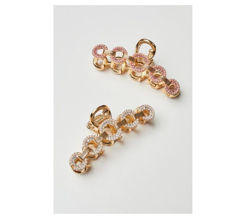 Hair Care |  Pave Pearl Metal Hair Clip Hair Care Blush