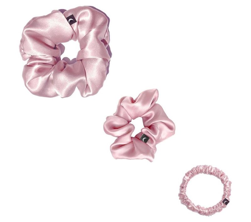 Hair Care |  Silk Scrunchie Trio Hair Care Blush Pink