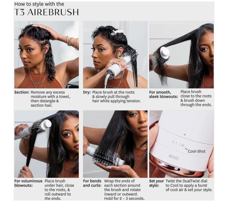 Hair-Styling Tools |  Airebrush 1 Step Smoothing And Volumizing Hair Dryer Brush Beauty Tools Beauty Tools