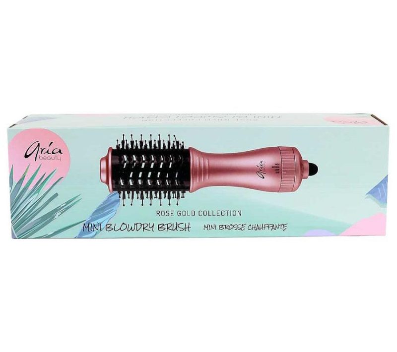 Hair-Styling Tools |  Aria Mini Blowdry Brush – Rose Gold Collection Beauty Tools Beauty Tools