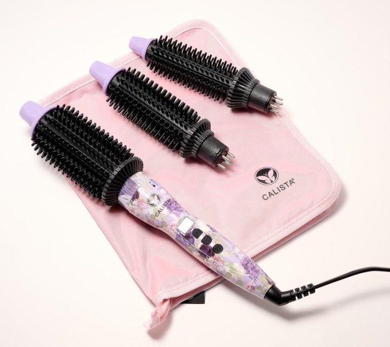 Hair-Styling Tools |  Perfecter Pro Swap Top 3-In-1 Heated Round Brush W/ Pouch Beauty Tools Ballet Slipper