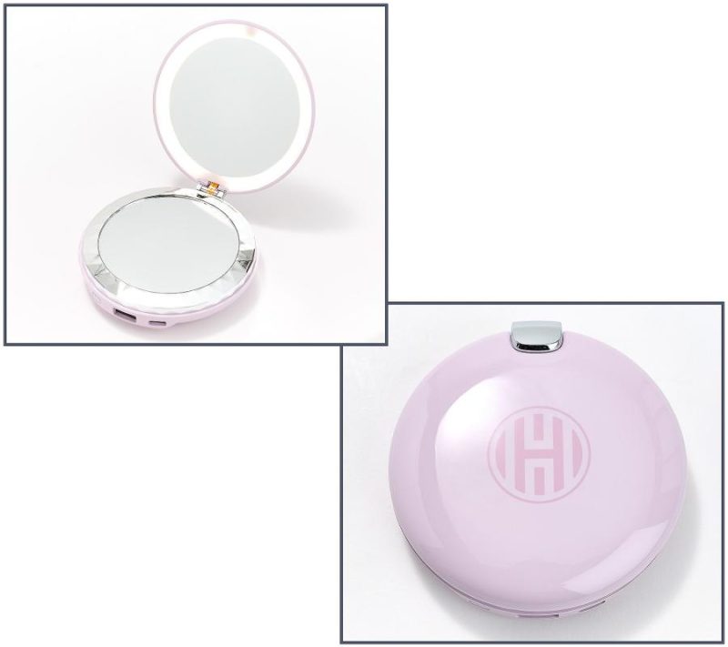 Makeup |  3-In-1 Compact Mirror W/ Light And 5,000Mah Power Bank Makeup Lilac