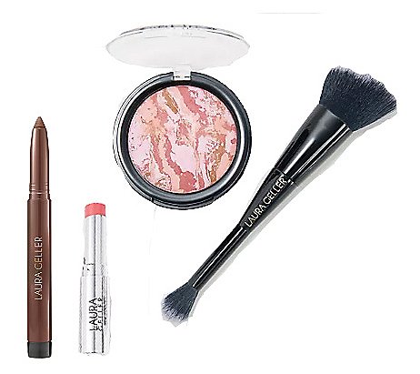 Makeup |  4 Piece Blush, Eye And Lip Collection With Brush Makeup Makeup