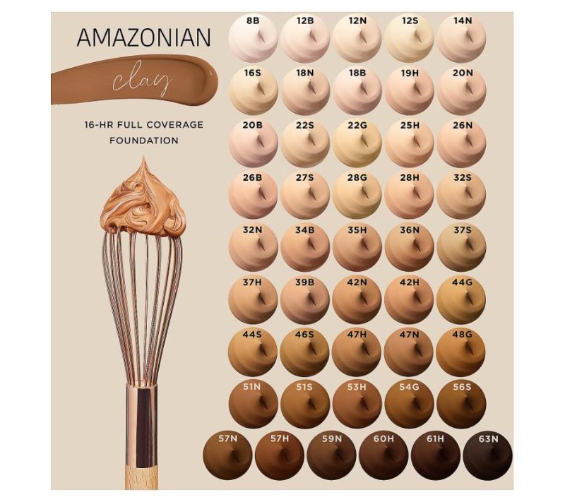 Makeup |  Amazonian Clay 16Hr Foundation With Special Edition Brush Makeup Deep