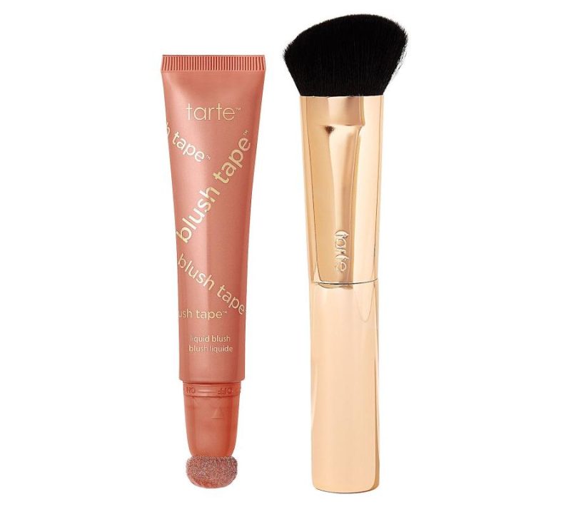 Makeup |  Blush Tape Liquid Glow Blush With Sculpting Brush Makeup Coral