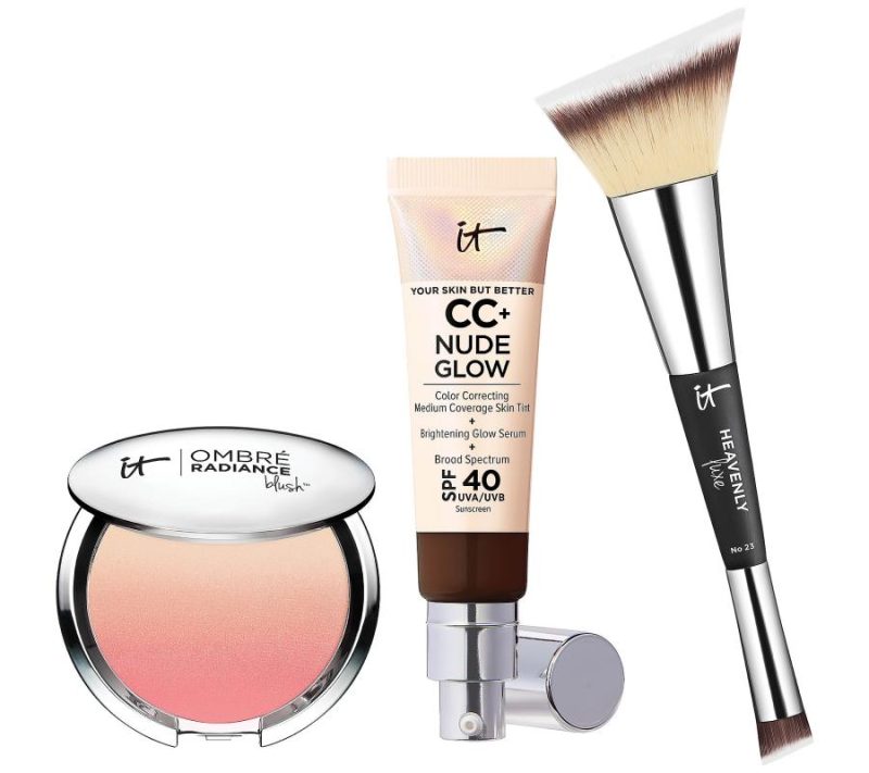 Makeup |  Cc+ Nude Glow Spf 40 Foundation With Blush & Brush Makeup Deep