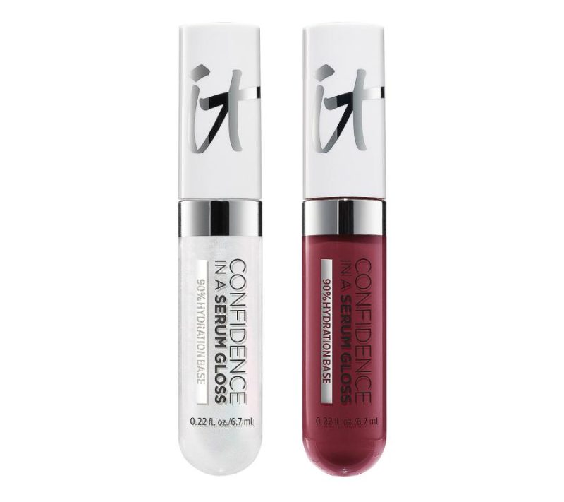 Makeup |  Confidence In A Serum Lip Gloss Plumping Duo Makeup Berry