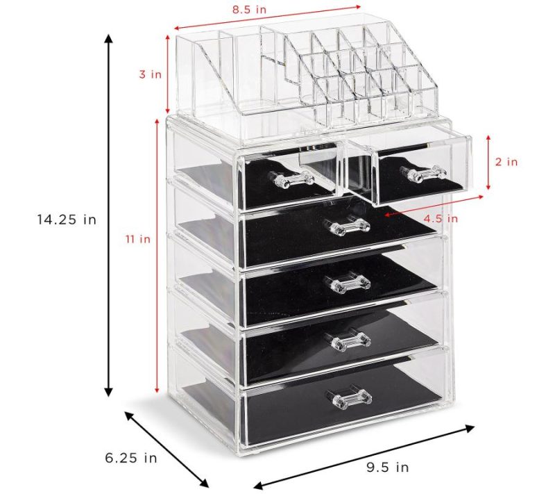 Makeup |  Makeup And Jewelry Storage Case Makeup Black