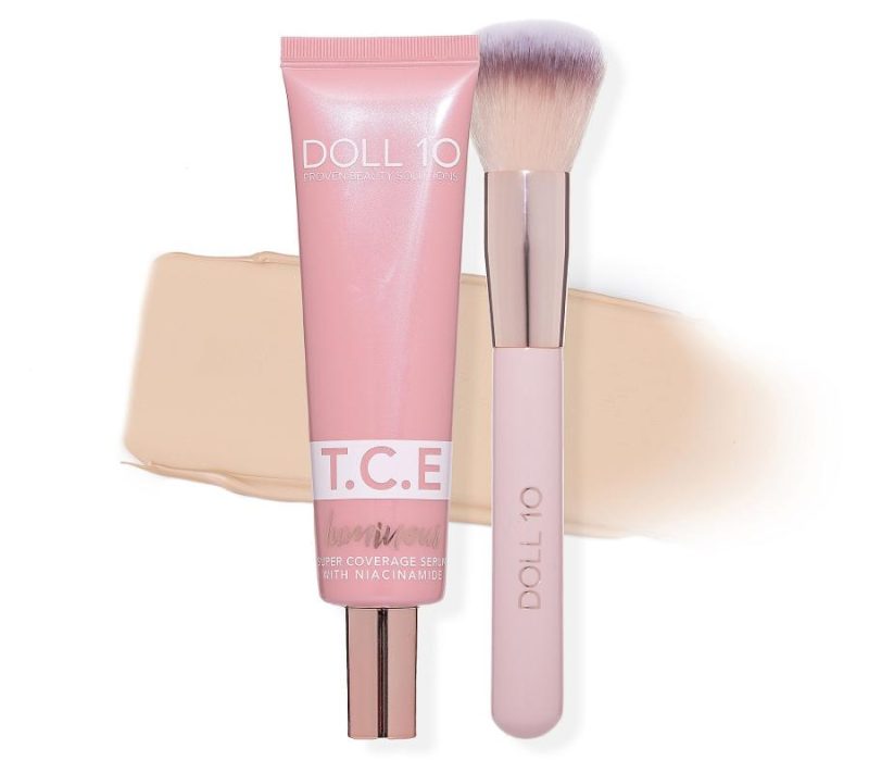 Makeup |  Super-Size Tce Luminous Foundation With Brush Makeup Deep