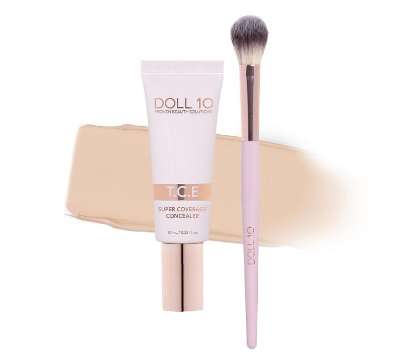 Makeup |  Tce Full Coverage Concealer With Brush Makeup Deep