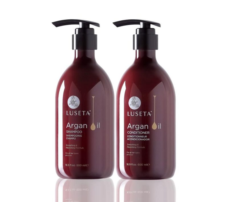 Men’s Grooming |  Argan Oil Shampoo + Conditioner Set 16.9 Fl. Oz. Hair Care Brown